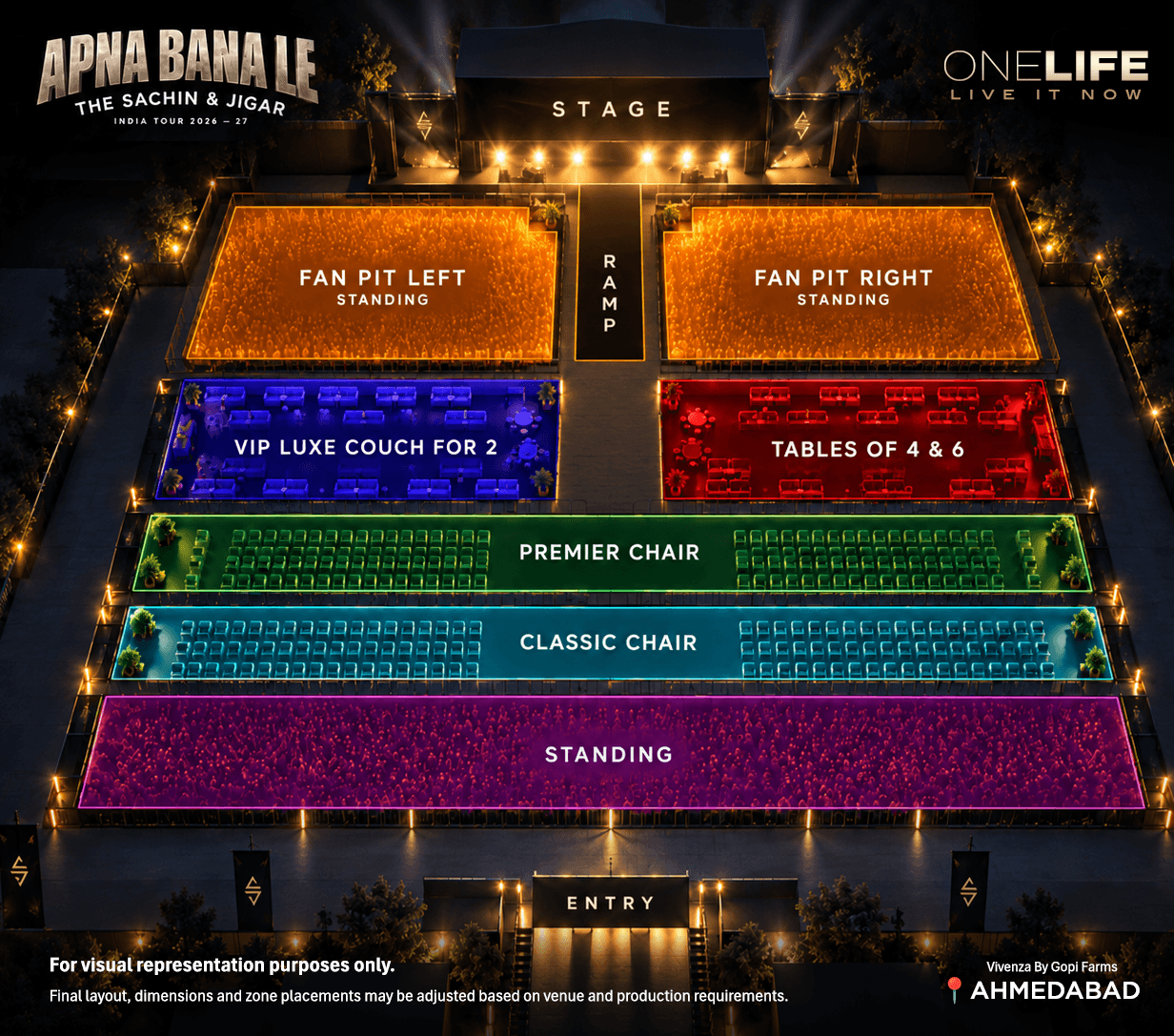 APNA BANA LE - SACHIN & JIGAR venue layout